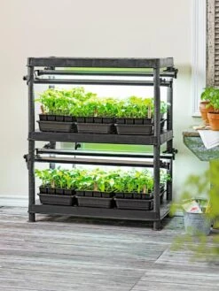 Stack-n-Grow Lights - Base Unit -Gardener's Supply Company 8590139 001E Stack N Grow 2 Tier Light System tif 1