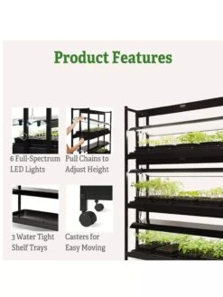 LED SunLite® High Intensity 3-Tier Garden -Gardener's Supply Company 8596024 4