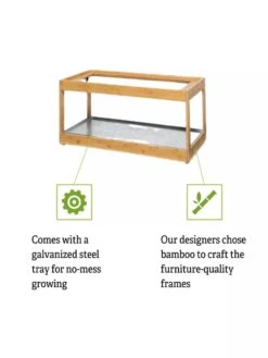 Low Bamboo LED Grow Light Garden -Gardener's Supply Company 8597720 5