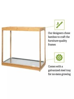 Medium Bamboo LED Grow Light Garden -Gardener's Supply Company 8597883 5