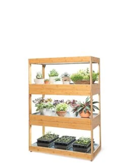 Bamboo LED Grow Light Garden For Succulents And Seeds -Gardener's Supply Company 8598084 3000 tif