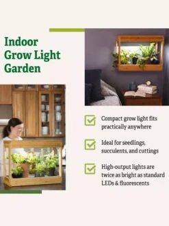 Bamboo Mini LED Grow Light Garden -Gardener's Supply Company 8599624 04