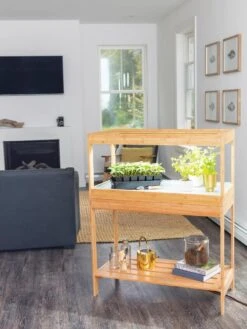 Stand For Low Bamboo Grow Light -Gardener's Supply Company 8599950 18175 tif