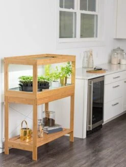 Stand For Low Bamboo Grow Light -Gardener's Supply Company 8599950 18181 tif