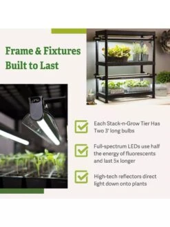 LED Stack-n-Grow Lights - 2-Tier System 12 LED Stack-n-Grow Lights - 2-Tier System -Gardener's Supply Company 8608906 7
