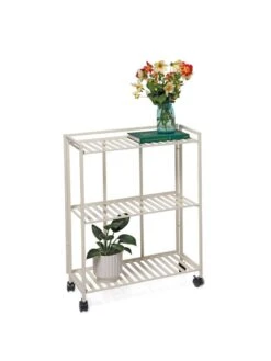 Oslo 2-Tier Plant Stand With Folding Shelves -Gardener's Supply Company 8611766 4747 tif
