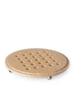 Bamboo Plant Caddy Round, 15.75" -Gardener's Supply Company 8612716 204 tif